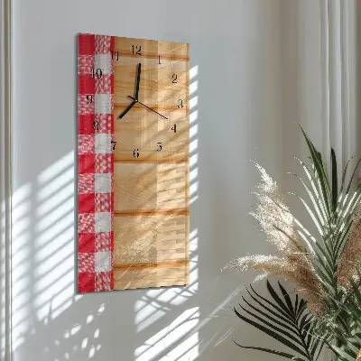 Nástěnné hodiny skleněné svislé Tabulka