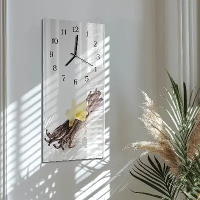 Hodiny s fotkou skleněné svislé Vanilka