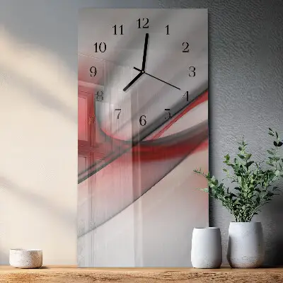 Svislé skleněné hodiny na zeď Abstrakce