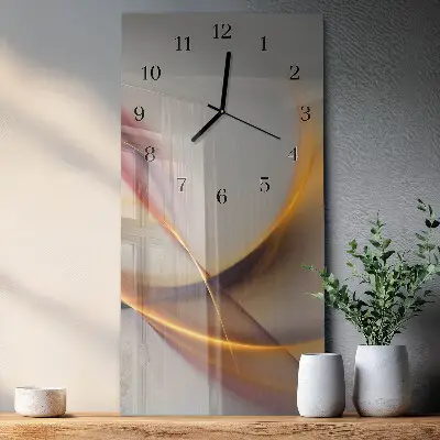 Svislé skleněné hodiny na zeď Abstrakce