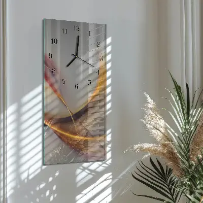 Svislé skleněné hodiny na zeď Abstrakce