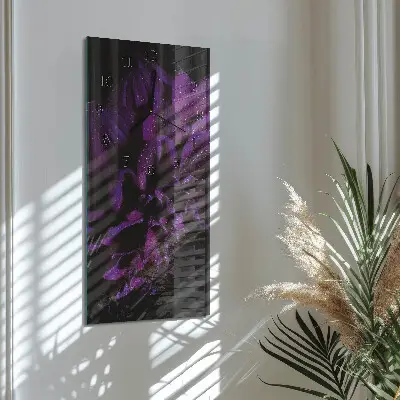 Nástěnné hodiny skleněné svislé Pivoňka