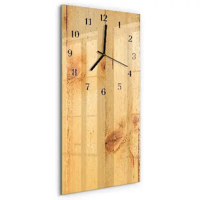 Hodiny na skle svislé Dřevo