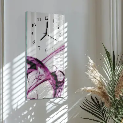 Svislé skleněné hodiny na stěnu Abstrakce