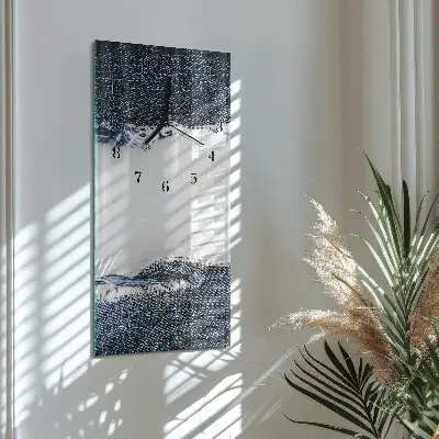 Svislé skleněné hodiny na zeď Abstrakce