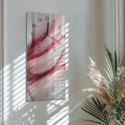 Nástěnné hodiny skleněné svislé Abstrakce