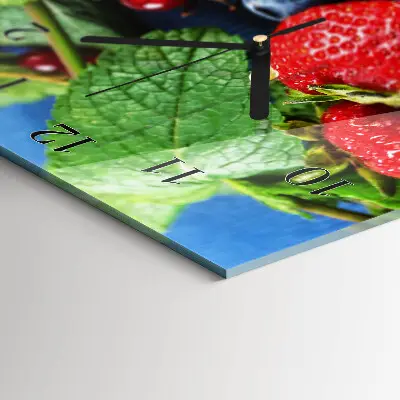 Svislé skleněné hodiny na stěnu Bobule