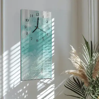 Hodiny s fotkou skleněné svislé Zeď