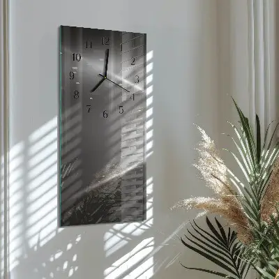 Svislé skleněné hodiny na zeď Vzor