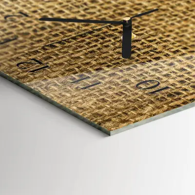 Svislé skleněné hodiny na zeď Textilní tkanina