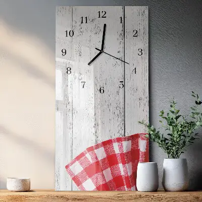 Svislé skleněné hodiny na zeď Vzor