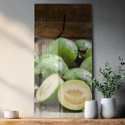Hodiny s fotkou skleněné svislé Granátová jablka