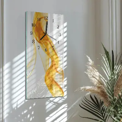 Nástěnné hodiny skleněné svislé Vzor
