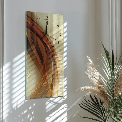 Svislé skleněné hodiny na stěnu Vzor