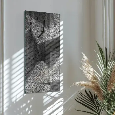 Svislé skleněné hodiny na stěnu Mramorový stůl