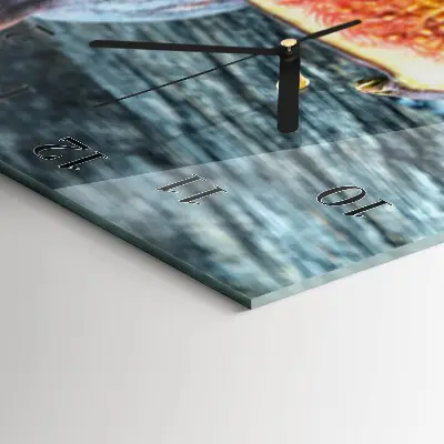 Svislé skleněné hodiny na zeď Obr.