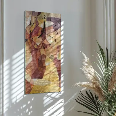Svislé skleněné hodiny na zeď Vzor