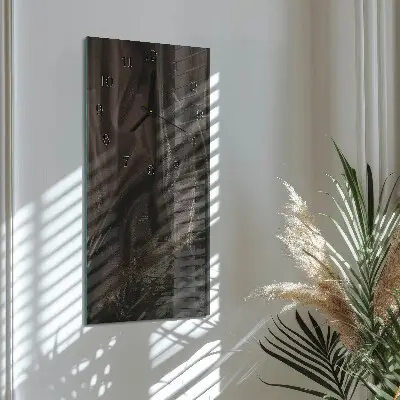 Svislé skleněné hodiny na zeď Samet