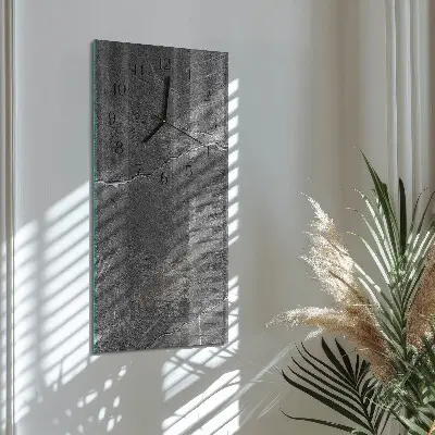 Hodiny s fotkou skleněné svislé Kamenná zeď