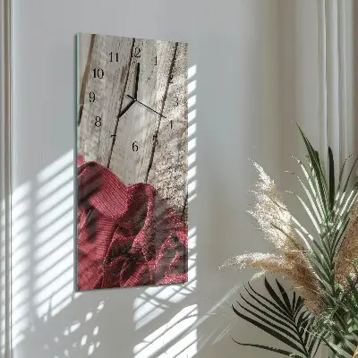 Nástěnné hodiny skleněné svislé Tabulka