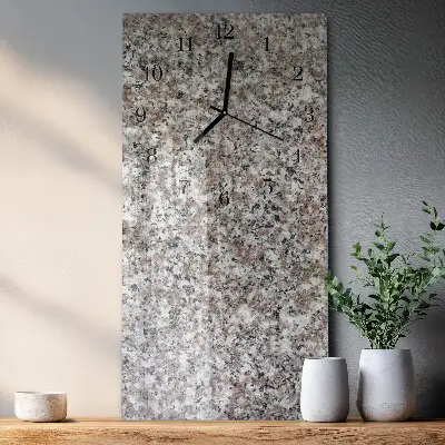 Svislé skleněné hodiny na zeď Grafit