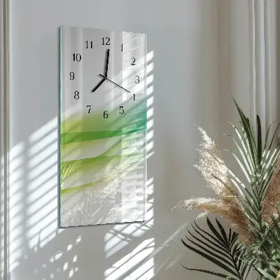 Svislé skleněné hodiny na stěnu Vzor