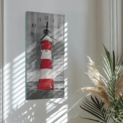 Hodiny na skle svislé Maják