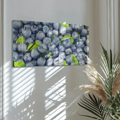 Hodiny na stěnu skleněné vodorovné Borůvky