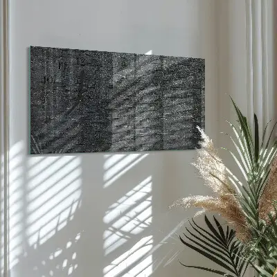 Hodiny na zeď skleněné vodorovné Břidlicový kámen